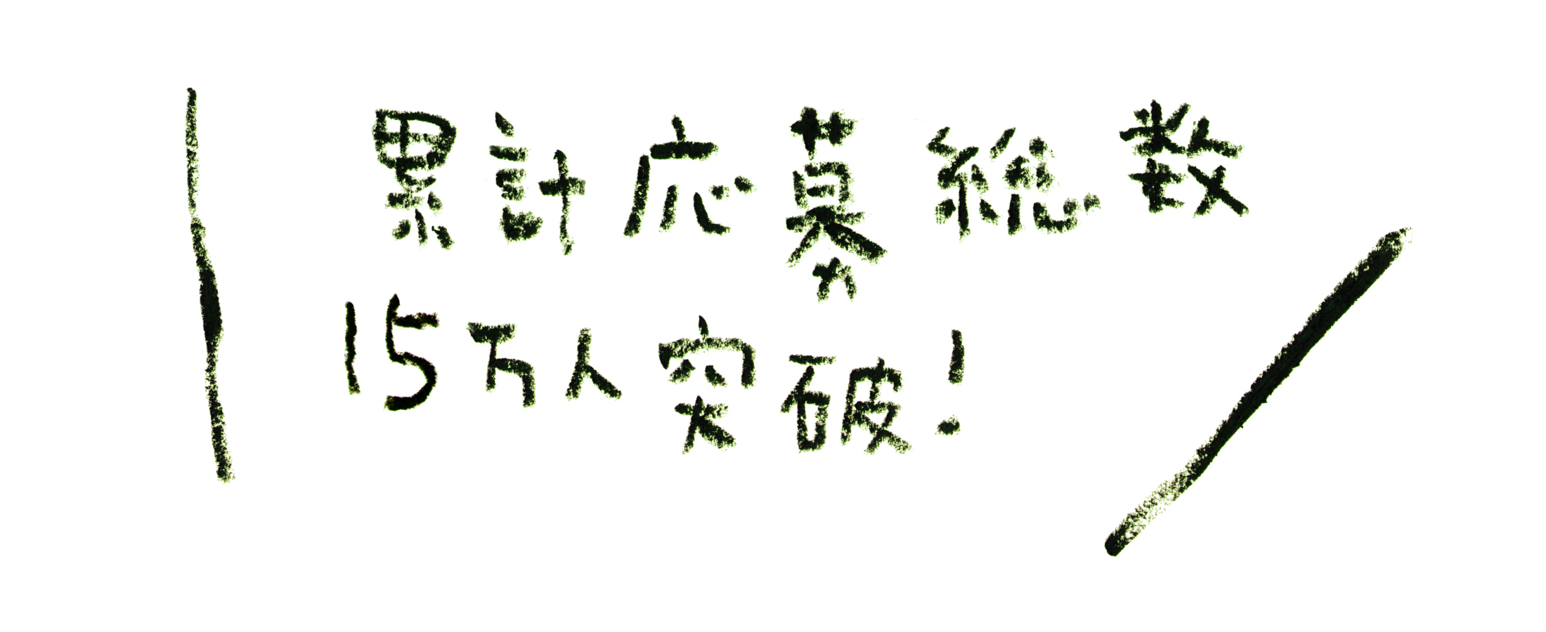 累計応募総数 15万人突破！