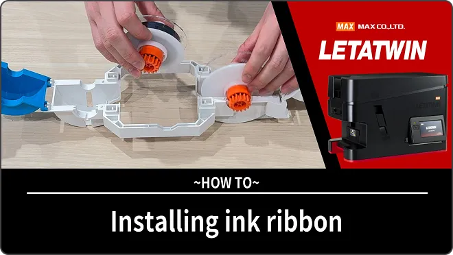 Installing ink ribbon