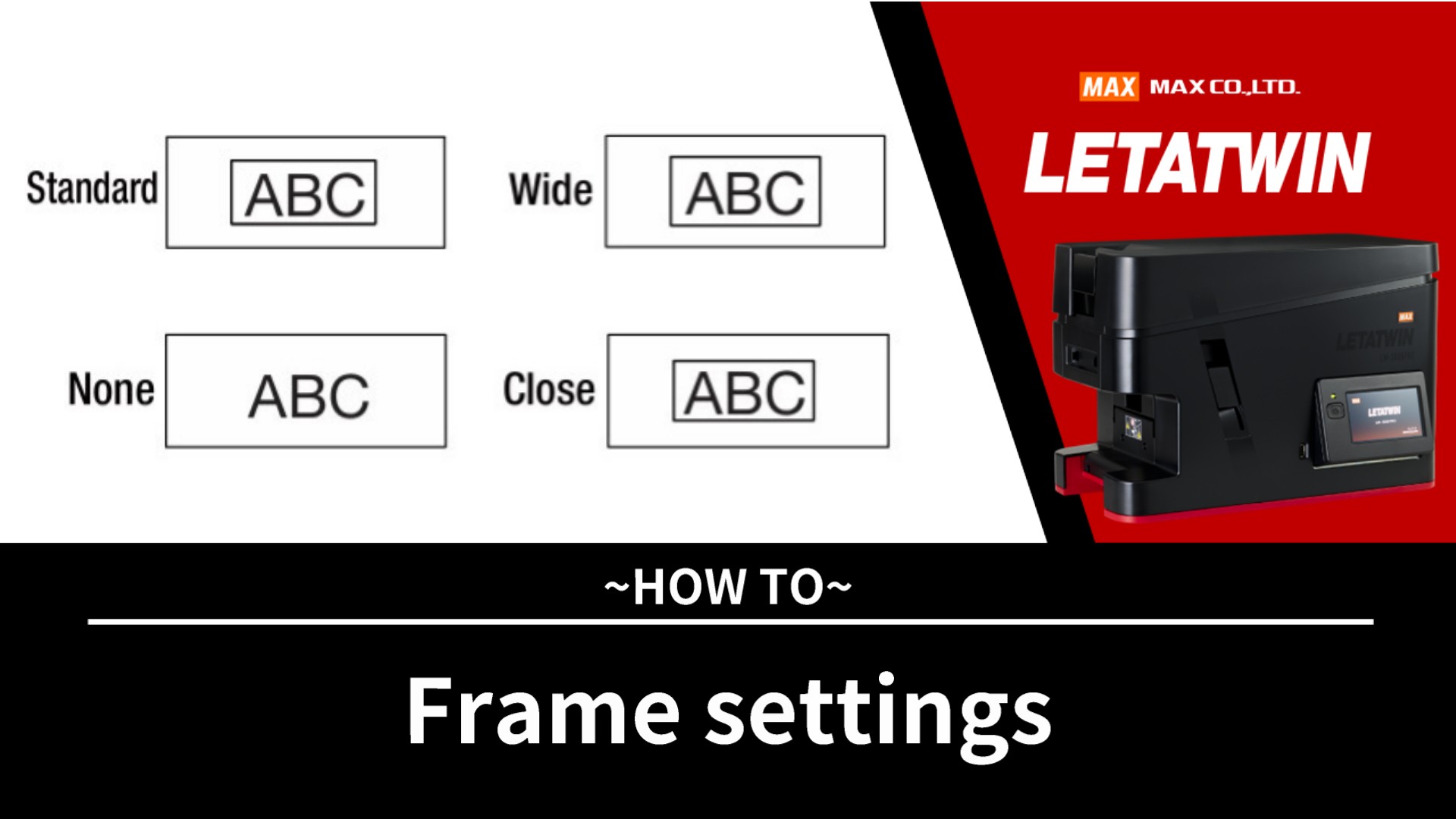 Frame settings