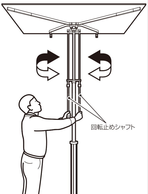 ボタン操作で上下動