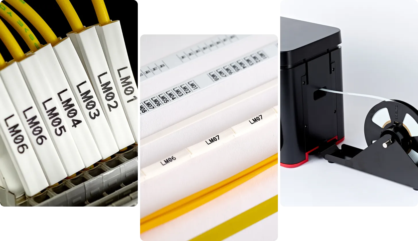 チューブやテープ、記名板など多様な消耗品に対応