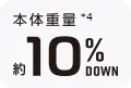 本体重量*4 約10%DOWN